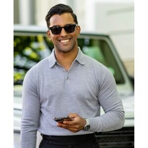 NWT Collars and Co Bellagio Three Button Long Sleeve Merino Polo 3XL